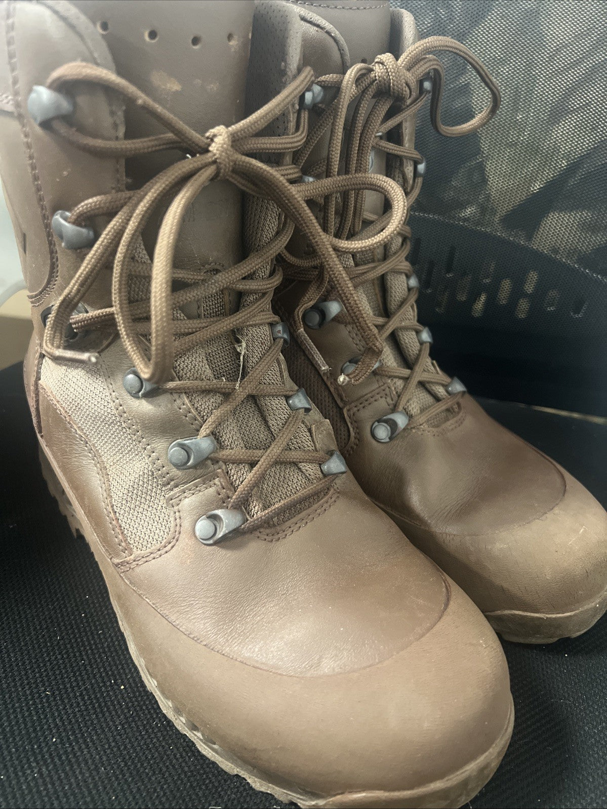 Mens Haix Boots UK 7M Combat Brown Leather High Liability ,British Army