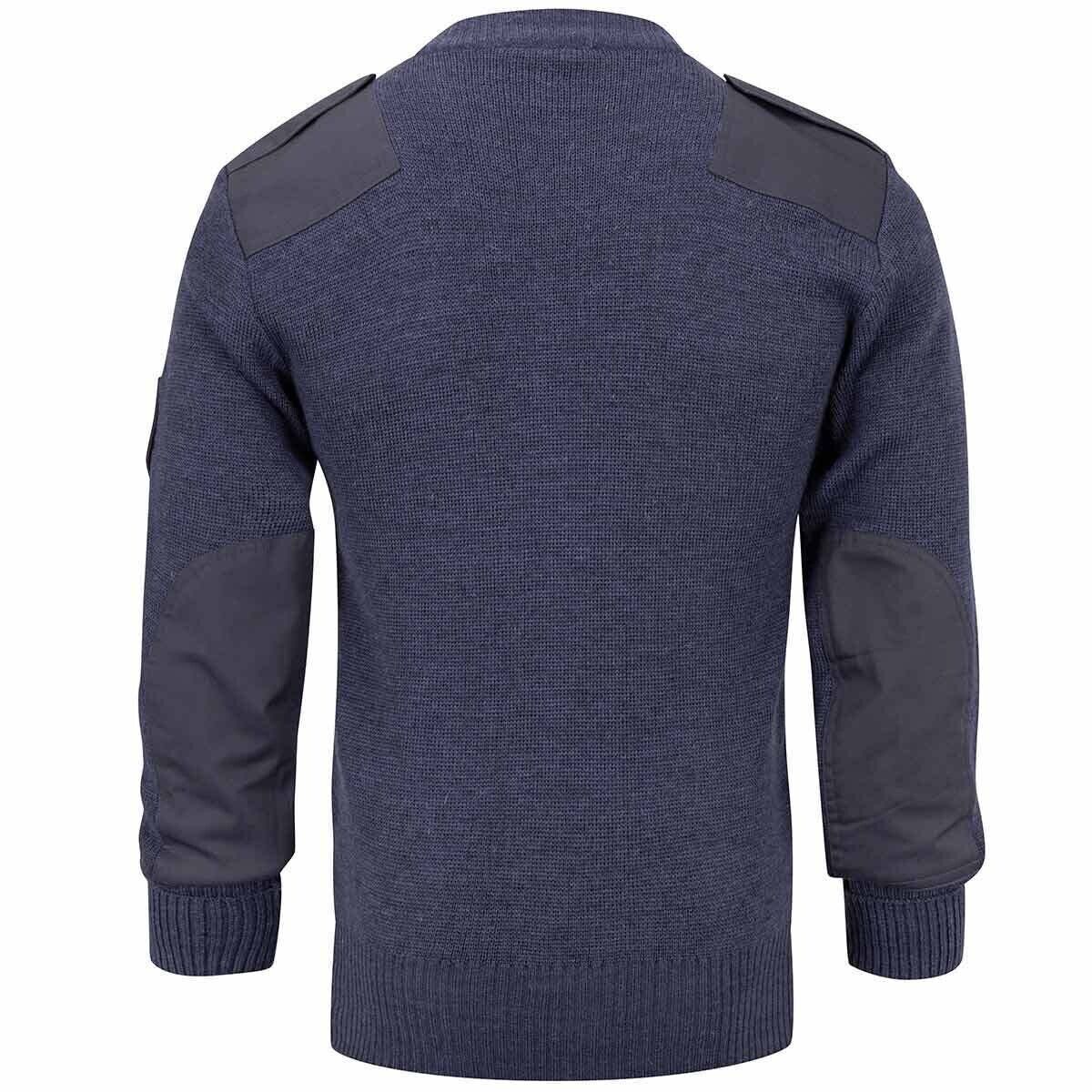 RAF Blue Wool V-Neck Jumper Fine Knit Genuine Issue Surplus Pullover - Grade 1