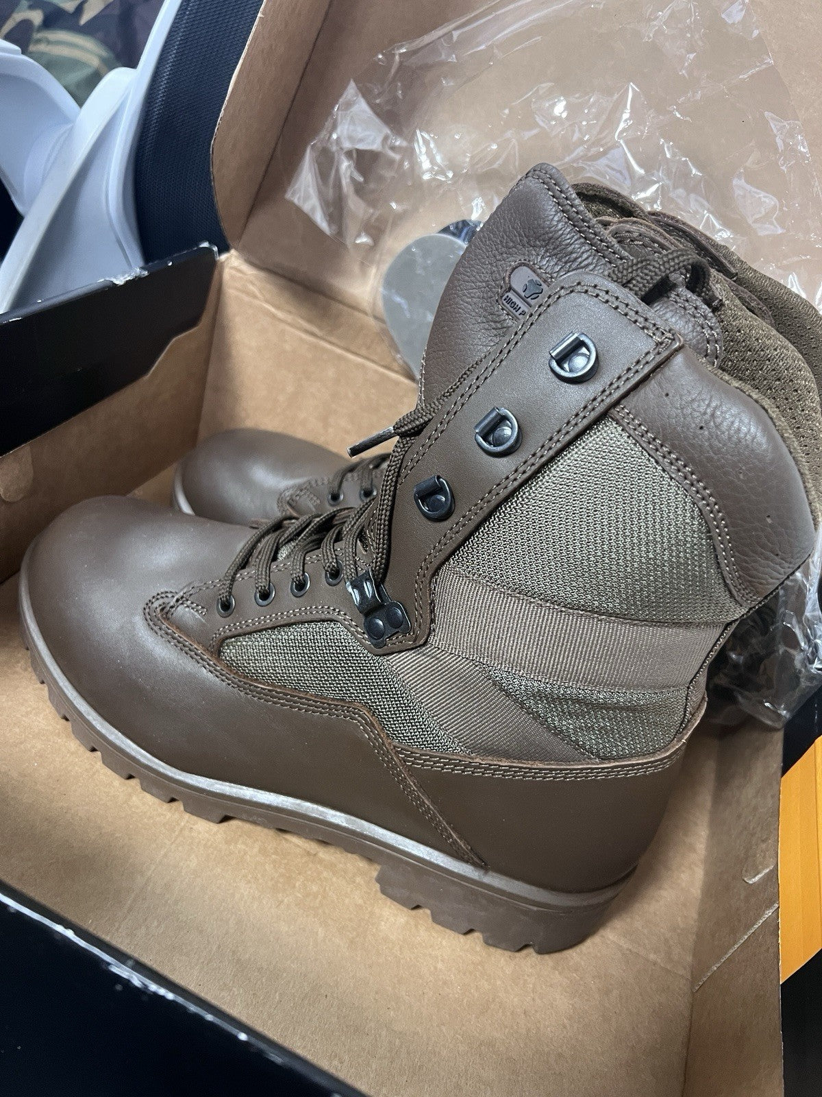 British Army YDS Kestrel Brown Leather Patrol Combat Boots - Women Size 8M