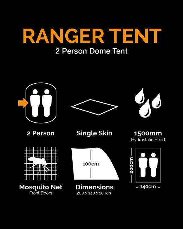 KOMBAT RANGER TENT ARMY 2 MAN DOME OLIVE GREEN OG