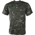 Kombat UK Mens Tactical Army Plain Black Camouflage Crew Neck T Shirt