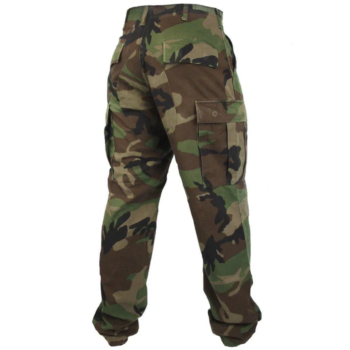 GENUINE US COMBAT TROUSERS MENS ARMY MILITARY PANTS WOODLAND CAMO