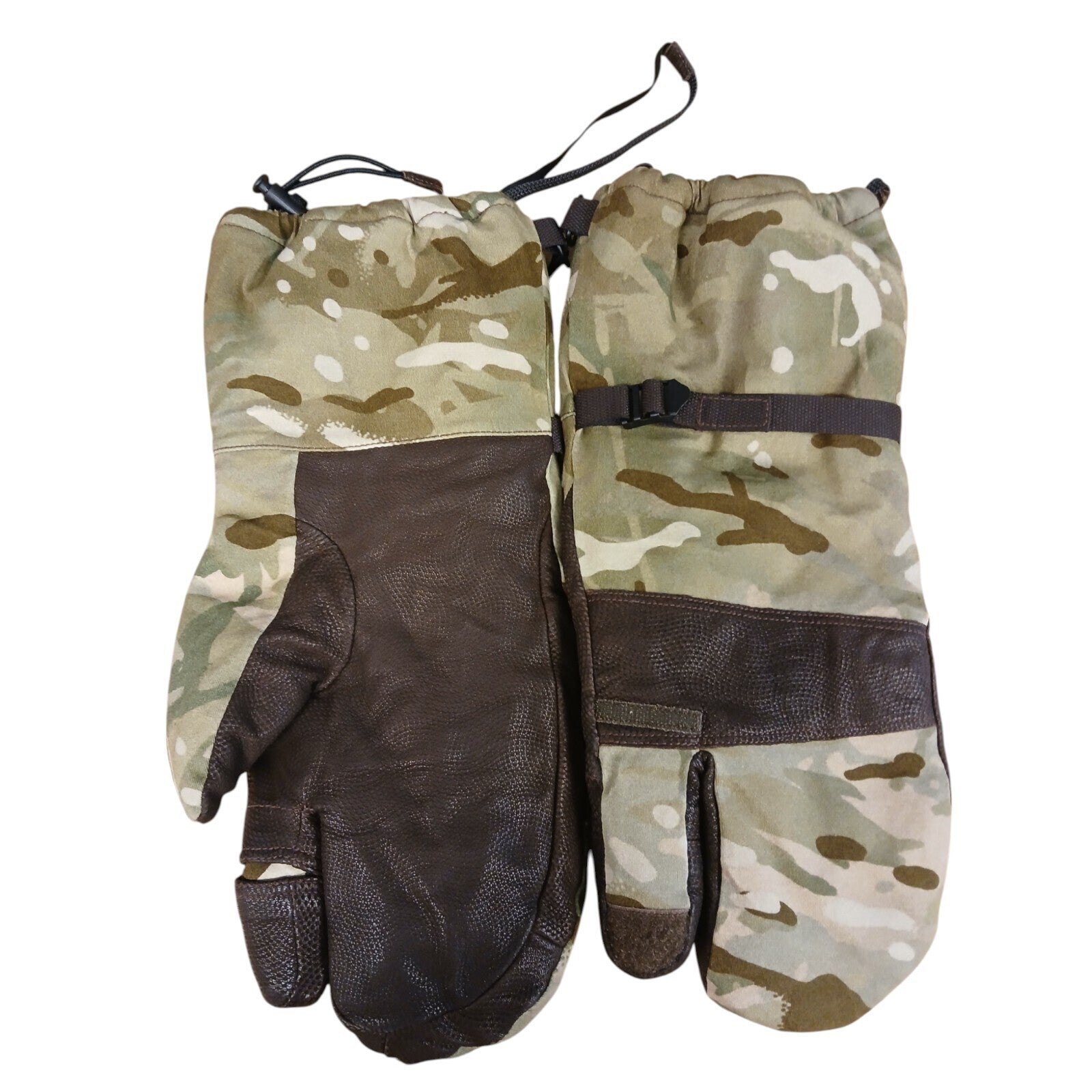 British Army Blizzard Mittens Goretex MTP Leather Camo Gloves   Small - Large