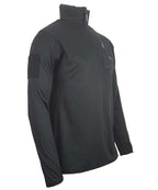 Advanced Mid-Layer Thermal Fleece 1/4 Zip Top MENS S-3XL ARMY UNDERSHIRT BLACK
