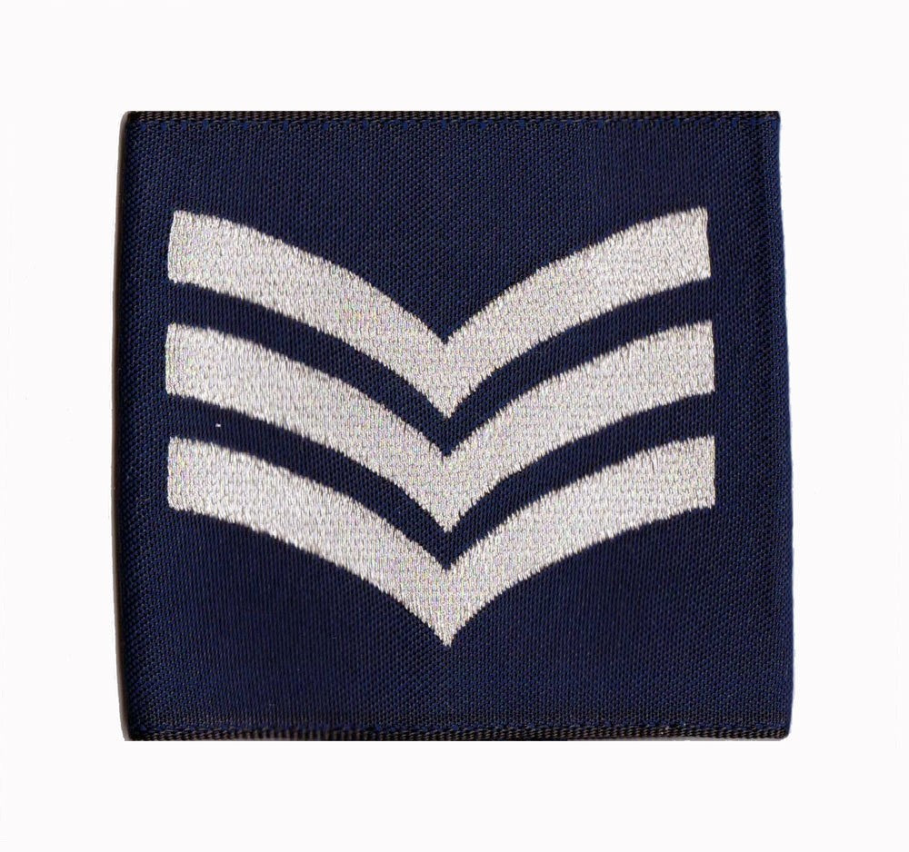 Pair of Official Sergeant Royal Air Force Rank Slides  RAF