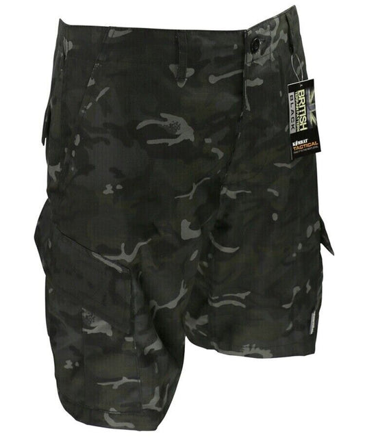 KOMBAT UK BLACK ACU MENS SHORTS ARMY STYLE