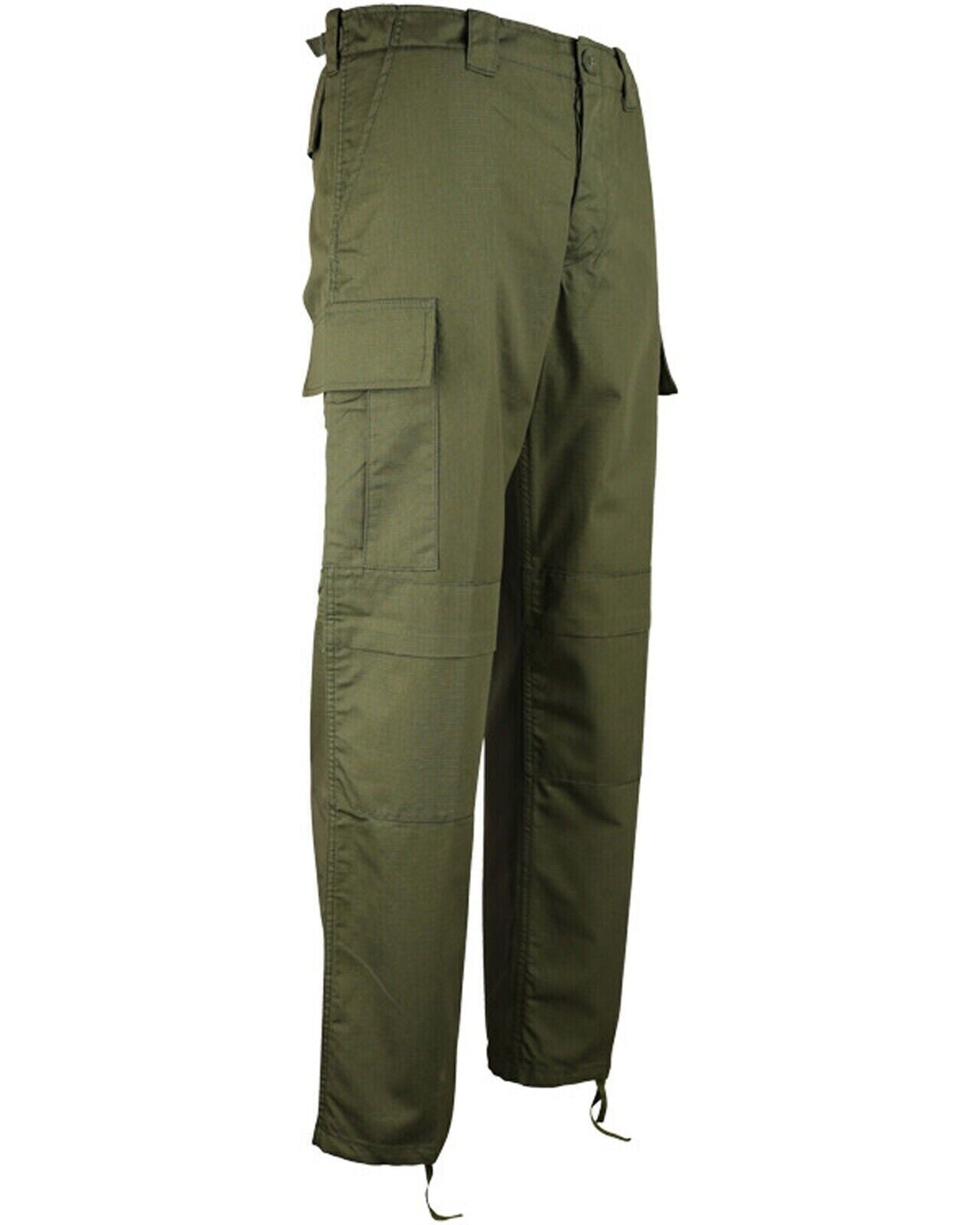 Army Style M65 BDU Ripstop Combat Cargo Lightweight Green Military Trousers Work