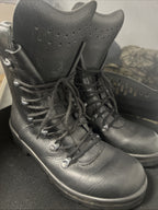 Genuine German Army Para Boots Black Surplus Leather Combat Military UK 8.5