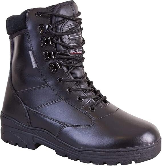 KOMBAT UK Black Leather Patrol Combat Boots Army