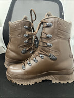 British Army Haix Cold Wet Weather Goretex Leather Brown Boots - Womens UK 6M