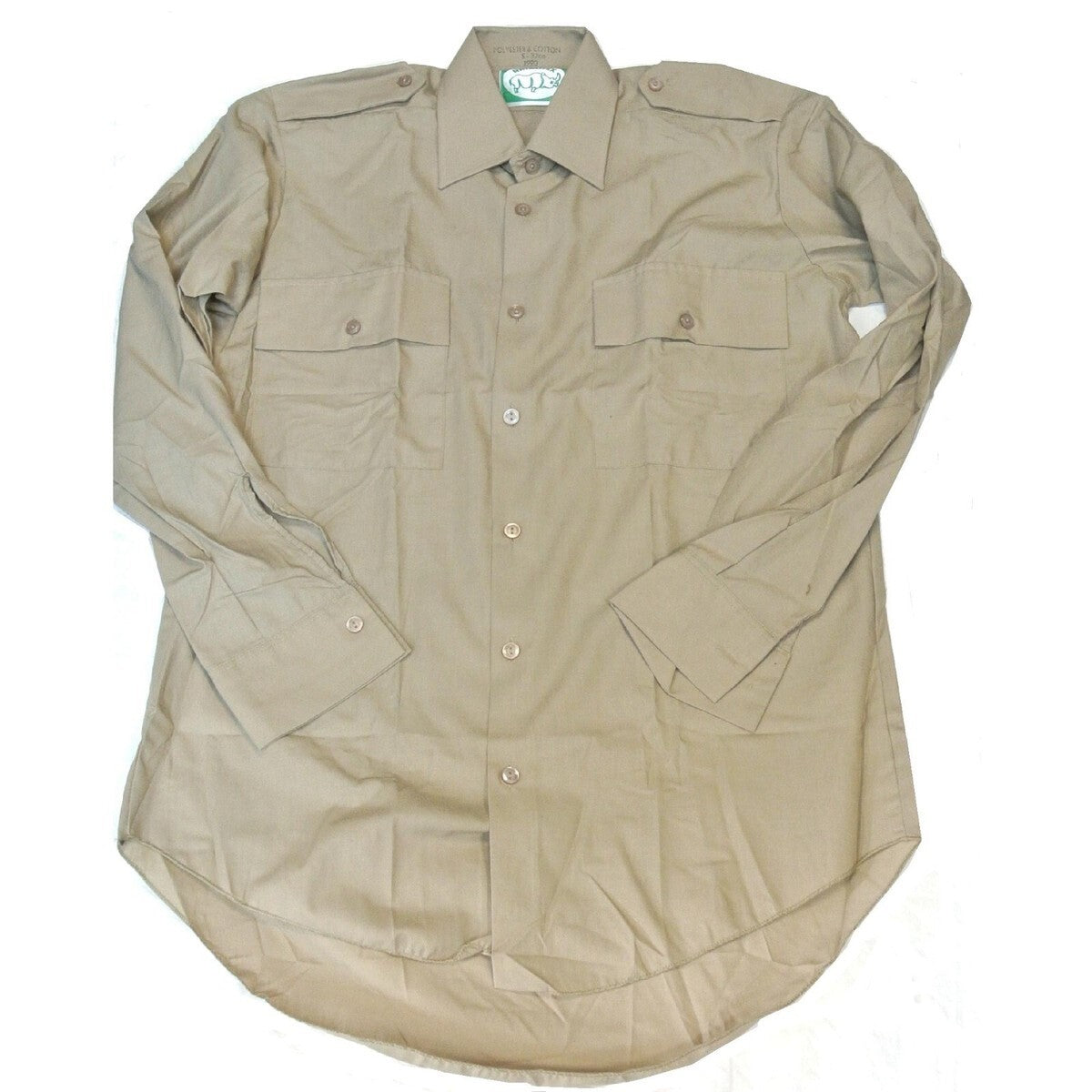 Rhinotex Khaki Long Sleeve South African Army Dress Shirt NEW