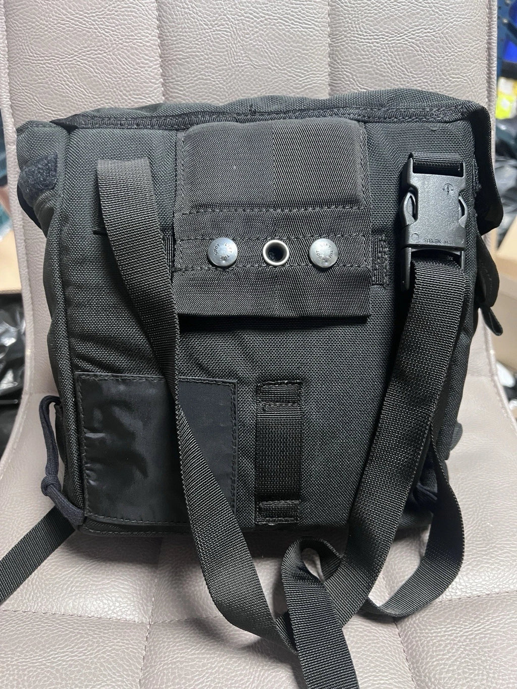 British Army Gas Mask Bag Black Haversack Respirator Pack
