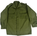 Vintage 1970's Spanish Army Olive Green Field Shirt Jacket