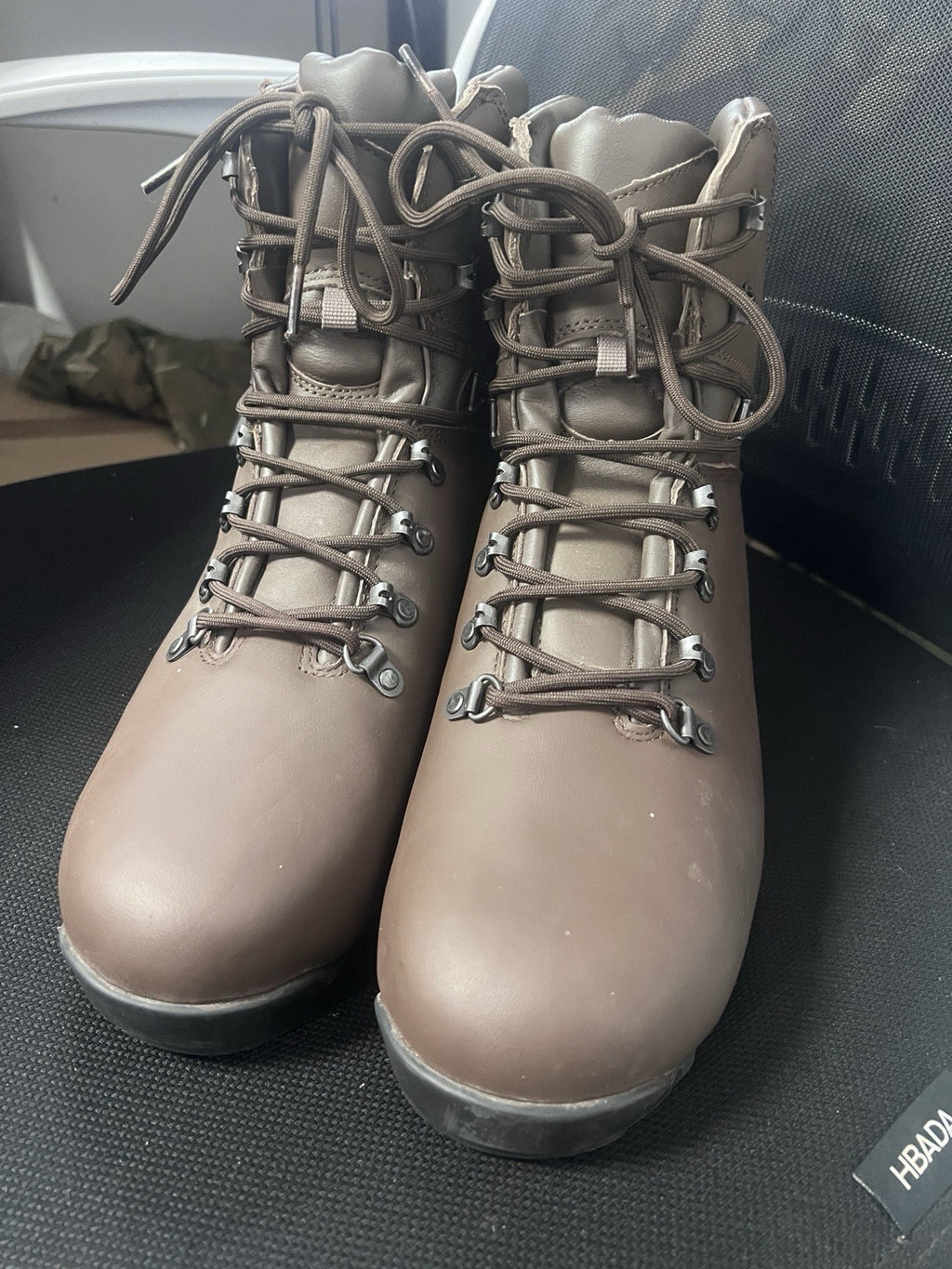 ITURRI British Army Brown Leather Patrol Boots Mens Size 12L