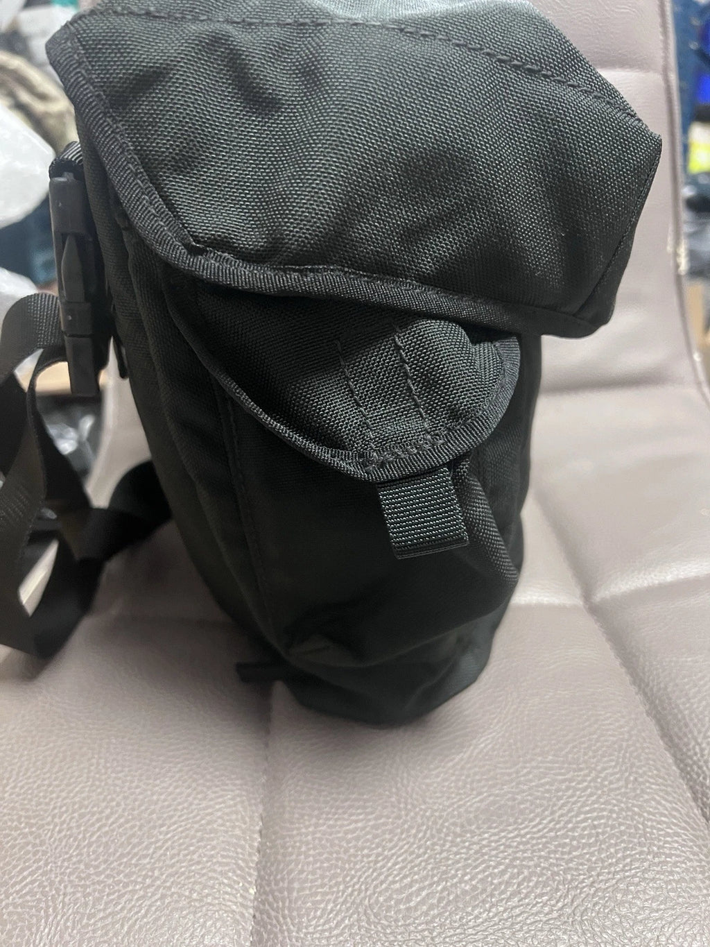 British Army Gas Mask Bag Black Haversack Respirator Pack