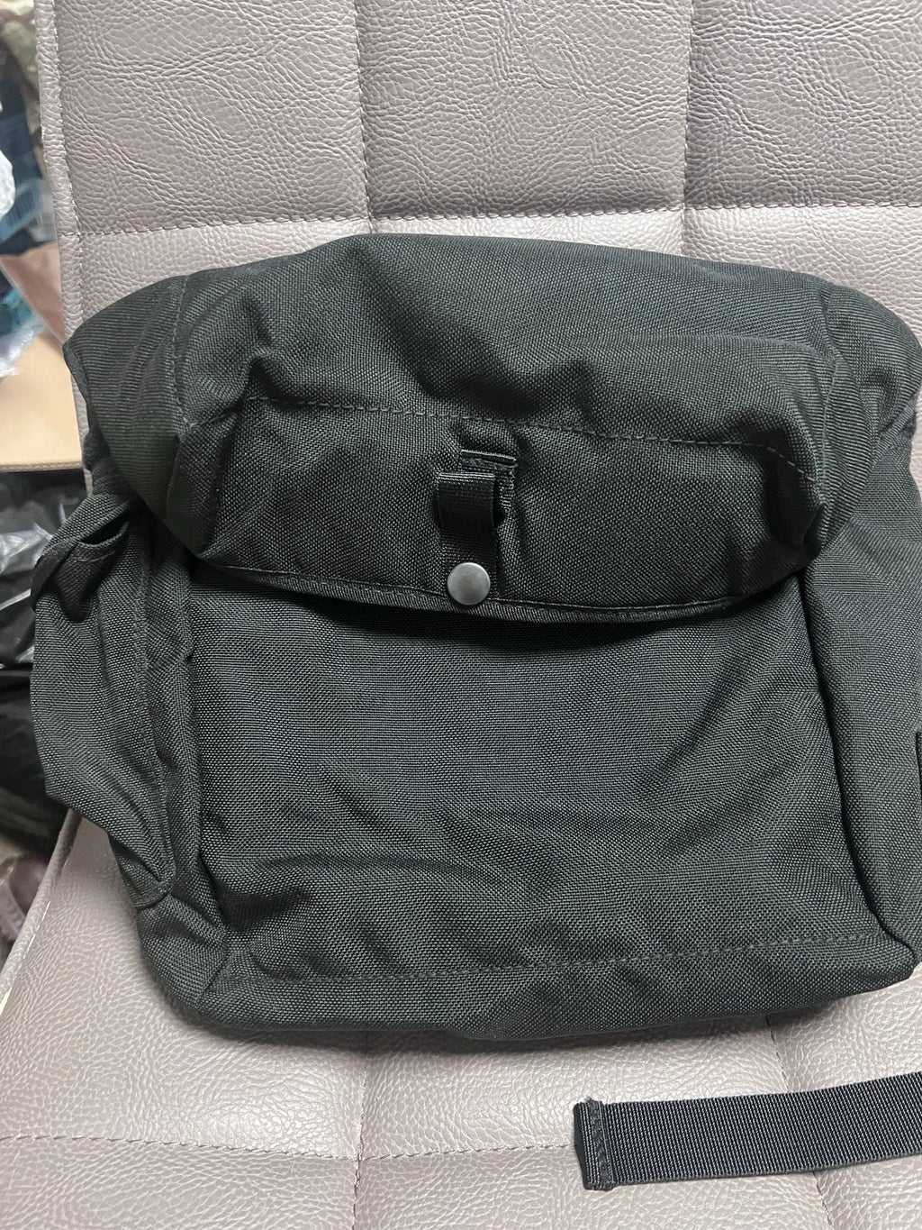 British Army Gas Mask Bag Black Haversack Respirator Pack