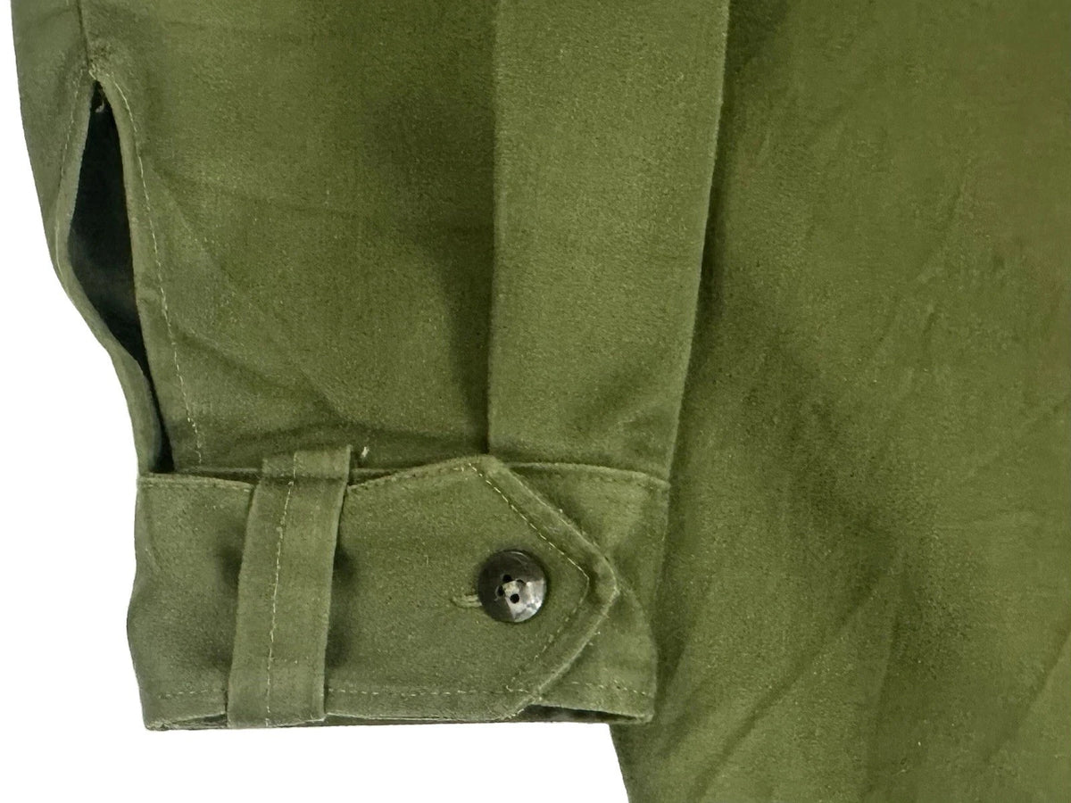 Vintage 1970's Spanish Army Olive Green Field Shirt Jacket
