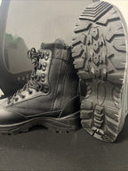Mil-Tec Black Tactical Boots With Side Zip Military Combat Army Security Size 6