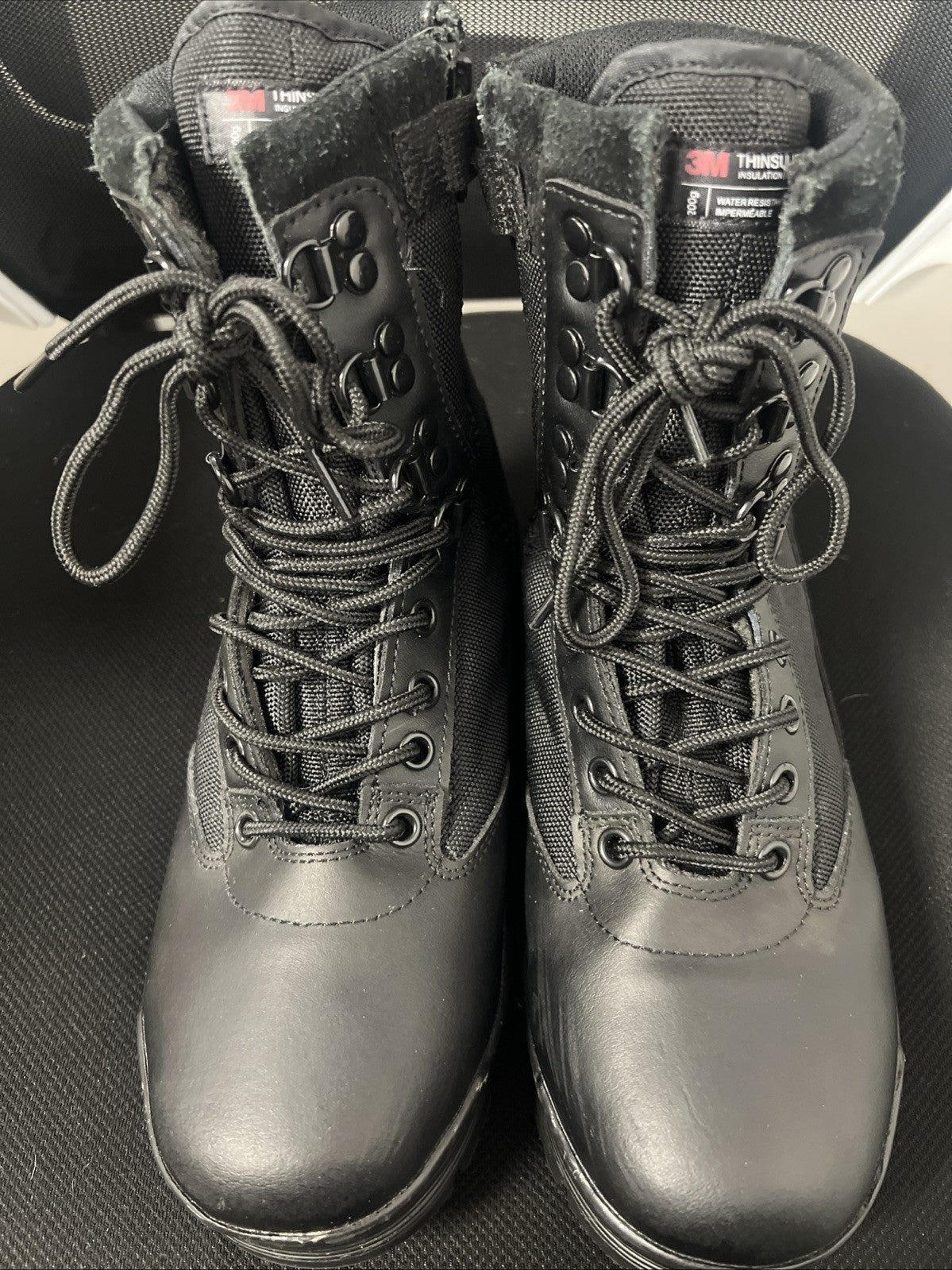 Mil-Tec Black Tactical Boots With Side Zip Military Combat Army Security Size 6