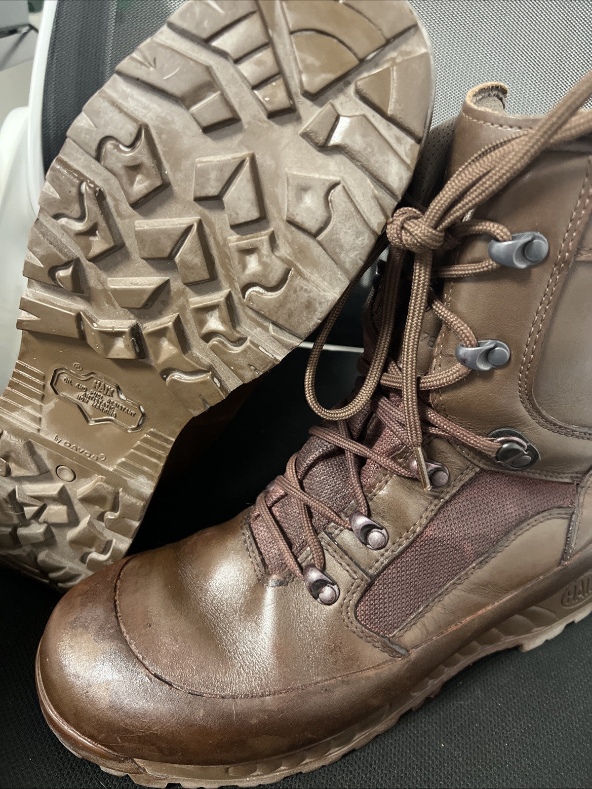 Haix Boots Combat High Liability Male Brown Leather Walking Shoes UK Mens 11M