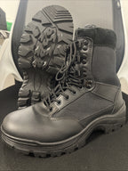 Mil-Tec Black Tactical Boots With Side Zip Military Combat Army Security Size 6